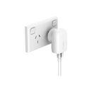 Belkin Dual PD Wall Charger with PPS - 42W Fast Charging for iPhone & Android, 1x USB-C (30W) & 1x USB-A (12W) - White