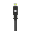 Rolling Square inCharge XL 100W 6 in 1 Travel Charging Cable 30cm - Urban Black