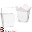 Bulk Packs 20  x 455ML/16oz White Noodle Box With Metal Handle