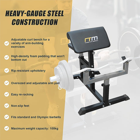 Preacher Curl Bench – Commercial Weight Bench for Bicep and Arm Workouts