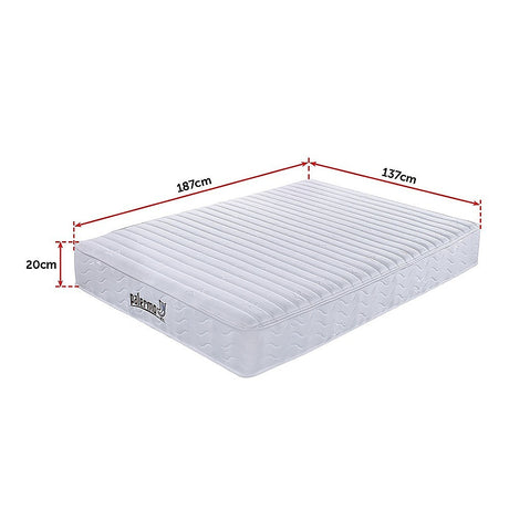 Contour Encased Coil Double Mattress – Hybrid Support with CertiPUR-US® Certified Foam Comfort Layers