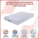 Contour Encased Coil Queen Mattress – Hybrid Support with CertiPUR-US® Certified Foam Comfort Layers