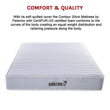 Contour Encased Coil King Mattress – Hybrid Support with CertiPUR-US® Certified Foam Comfort Layers