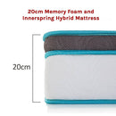 Queen 20cm Hybrid Mattress – Memory Foam and Innerspring Support