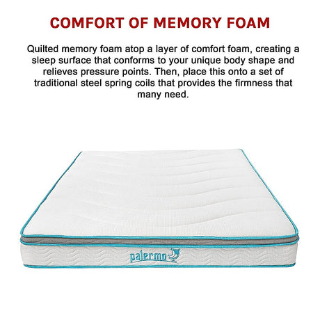 Queen 20cm Hybrid Mattress – Memory Foam and Innerspring Support