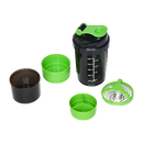 2x Protein Shaker Bottle Set – 3-in-1 Smart Blender Mixer Cup for Gym & Fitness