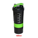 2x Protein Shaker Bottle Set – 3-in-1 Smart Blender Mixer Cup for Gym & Fitness