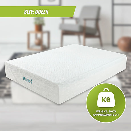 Queen 30cm Green Tea Memory Foam Mattress – Cooling Comfort with CertiPUR-US® Certified Foam