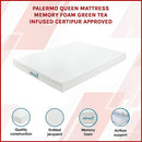 Queen Green Tea Memory Foam Mattress – Cooling Comfort with CertiPUR-US® Certified Foam