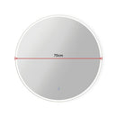 70cm LED Wall Mirror Bathroom Mirrors Light Decor Round