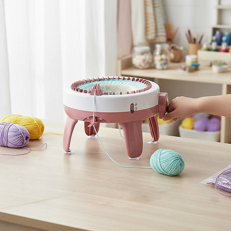 DIY Knitting Machine Smart Weaving Knit Rotating Kids Toy Scarf Sock Hat Gift