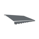 Outdoor Folding Arm Awning Retractable Sunshade Canopy Grey 4.0m x 2.5m