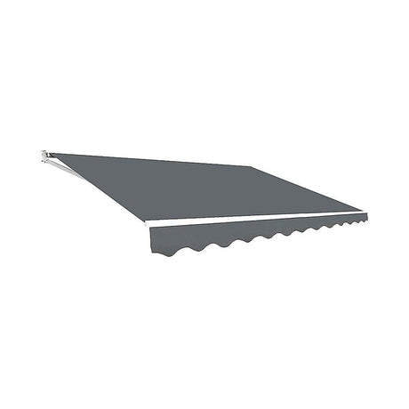 Outdoor Folding Arm Awning Retractable Sunshade Canopy Grey 5.0m x 2.5m