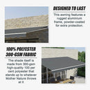 Outdoor Folding Arm Awning Retractable Sunshade Canopy Grey 5.0m x 2.5m