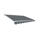 Outdoor Folding Arm Awning Retractable Sunshade Canopy Grey 5.0m x 3.0m