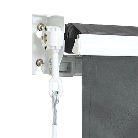 Outdoor Folding Arm Awning Retractable Sunshade Canopy Grey 5.0m x 3.0m