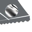 Outdoor Folding Arm Awning Retractable Sunshade Canopy Grey 5.0m x 3.0m