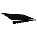 Outdoor Folding Arm Awning Retractable Sunshade Canopy Black 5.0m x 3.0m