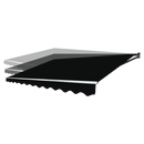 Outdoor Folding Arm Awning Retractable Sunshade Canopy Black 5.0m x 3.0m