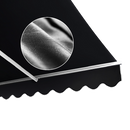 Outdoor Folding Arm Awning Retractable Sunshade Canopy Black 5.0m x 3.0m