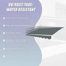 Motorised Outdoor Folding Arm Awning Retractable Sunshade Canopy Grey 4.0m x 3.0m