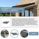 Motorised Outdoor Folding Arm Awning Retractable Sunshade Canopy Grey 5.0m x 2.5m