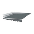 Motorised Outdoor Folding Arm Awning Retractable Sunshade Canopy Grey 5.0m x 3.0m