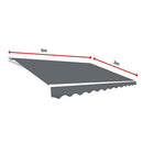 Motorised Outdoor Folding Arm Awning Retractable Sunshade Canopy Grey 5.0m x 3.0m