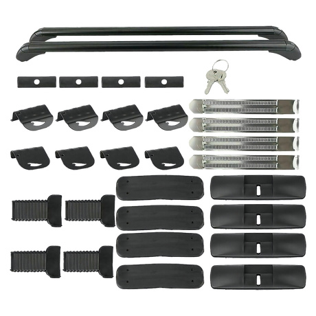 Lockable Aluminium Car Roof Rack Bars Without Rail Anti Theft Luggage Carrier