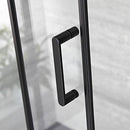 Adjustable 1300x920mm Single Door Corner Sliding Glass Shower Screen in Black