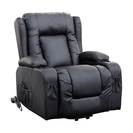Lift Heated Leather Recliner Electric Massage Chair with USB port