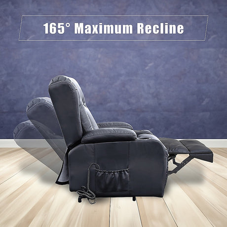 Lift Heated Leather Recliner Electric Massage Chair with USB port
