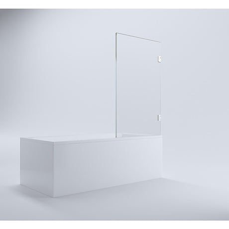 70cm Frameless Swing Bath Panel with Brushed Gunmetal Hardware