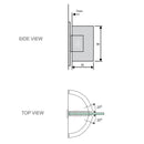 70cm Frameless Swing Bath Panel with Brushed Gunmetal Hardware