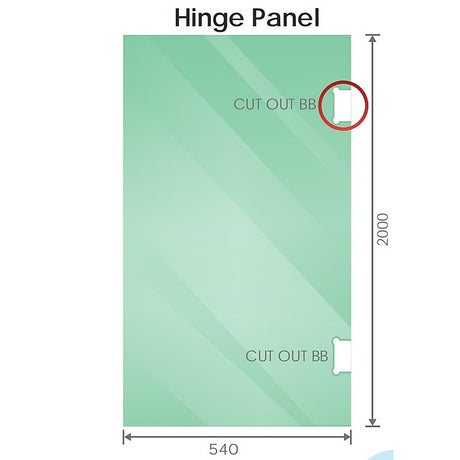 120x70cm Corner Frameless Shower Screen with Gunmetal Brackets and Brass Hinges, Square Knob Handle