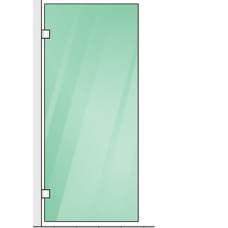 120x70cm Corner Frameless Shower Screen with Gunmetal Brackets and Brass Hinges, Square Knob Handle