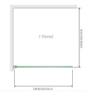 120x70cm Corner Frameless Shower Screen with Gunmetal Brackets and Brass Hinges, Square Knob Handle
