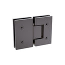 120x70cm Corner Frameless Shower Screen with Gunmetal Brackets and Brass Hinges, Square Knob Handle