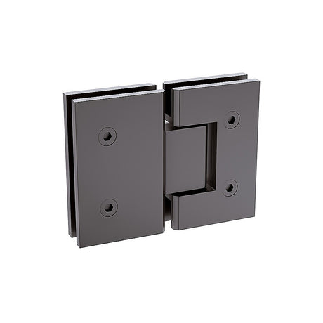 120x70cm Corner Frameless Shower Screen with Gunmetal Brackets and Brass Hinges, Square Knob Handle