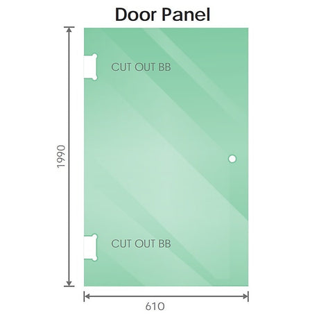 90x80cm Corner Frameless Shower Screen with Gunmetal Brackets and Brass Hinges, Square Double Pull Handle