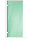 120x100cm Corner Frameless Shower Screen with White Channel and SS Hinges, Round Knob Handle