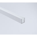 120x100cm Corner Frameless Shower Screen with White Channel and SS Hinges, Round Knob Handle