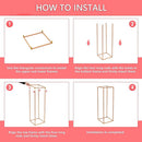 Rose Gold Metal Flower Stand
