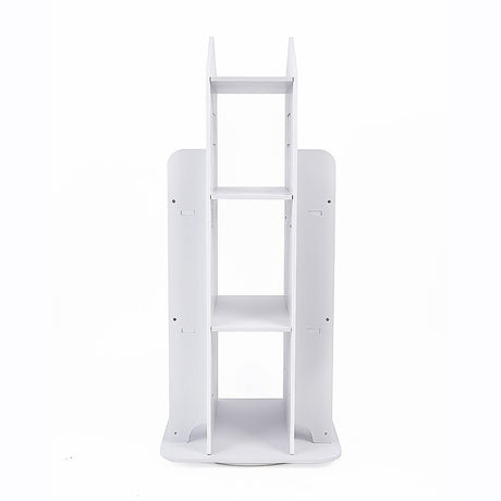 Rotating Bookcase Bookshelf Kid's Book Organiser Rack Wooden Castle Display Shelf