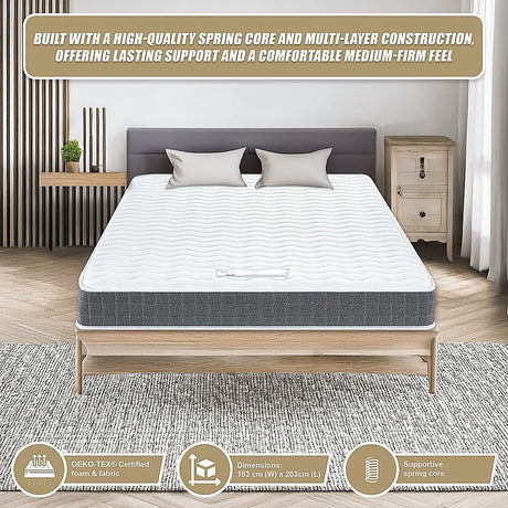 Queen Memory Foam Mattress – OEKO-TEX® Textile & CertiPUR-US® Certified Foam