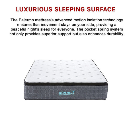Queen Euro Top Pocket Spring Mattress – Motion Isolation Comfort with CertiPUR-US® Certified Foam Layers