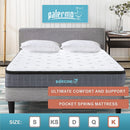 King Euro Top Pocket Spring Mattress – Motion Isolation Comfort with CertiPUR-US® Certified Foam Layers
