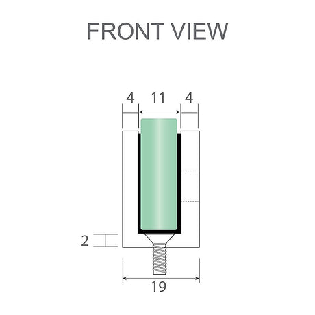 Glass-to-wall/floor Shower Screen U-bracket in Black