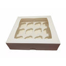 Cupcake Boxes 12-Hole Laminated Clear Window Face Boxes Favour