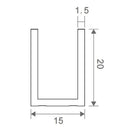 100x80cm Corner Frameless Shower Screen with Chrome Channel and Brass Hinges, Round Handle